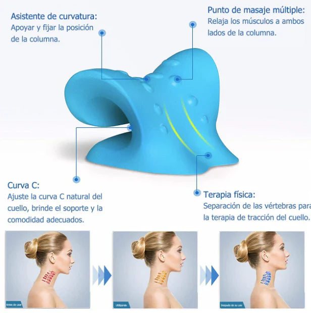 MásRelax™ Almohada Cervical Terapéutica | ALIVIO INMEDIATO DE DOLORES DE ESPALDA Y MIGRAÑA