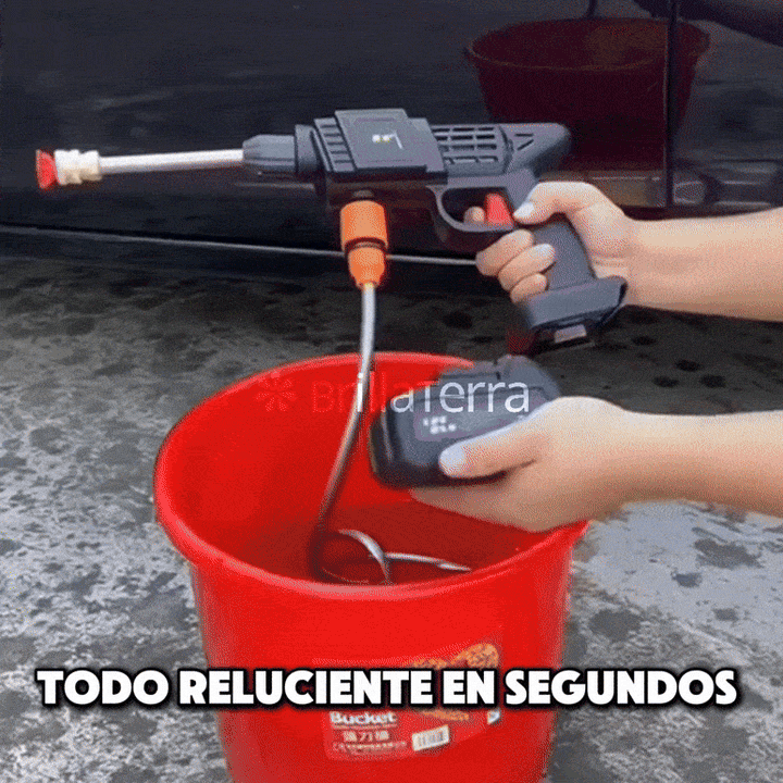 AquaJet Pro – Pistola de agua inalámbrica para coches, jardines y más