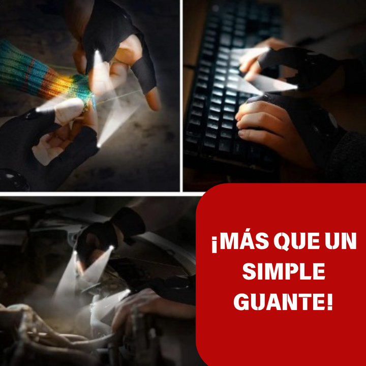 ANTICIPO DE BLACK FRIDAY | Par Guantes Linterna LED PRO® Recargables