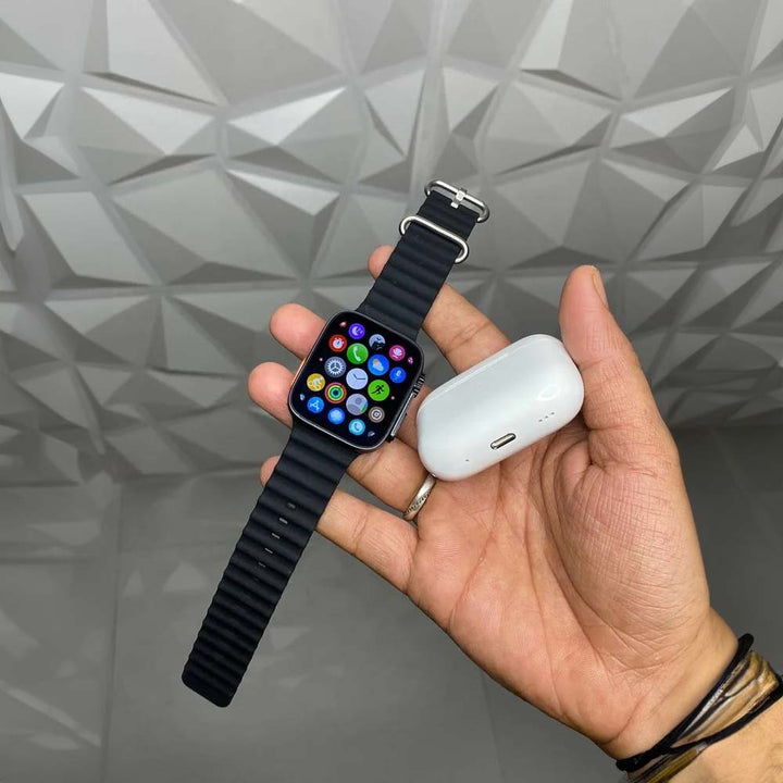 [2 REGALOS INCLUSOS] Smartwatch 9 ULTRA 2™ + REGALOS (AirPods UHD + 7 Pulseras)