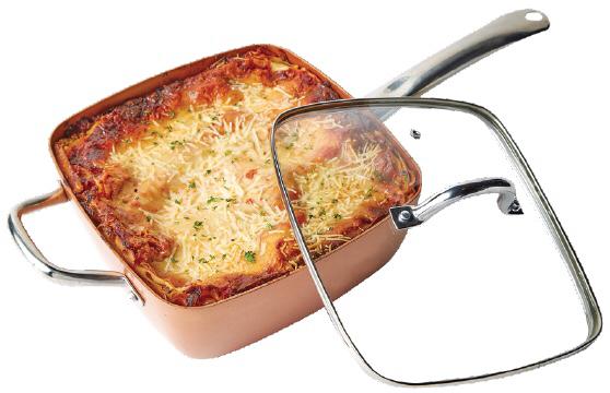 SARTÉN CUADRADA ANTIADHERENTE DE COBRE