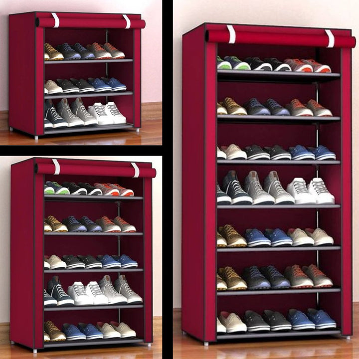 ZAPATERO CON CUBIERTA DE TELA 9 NIVELES